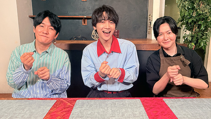 料理研究家リュウジ、戸谷菊之介、山本浩司(タイムマシーン3号 )